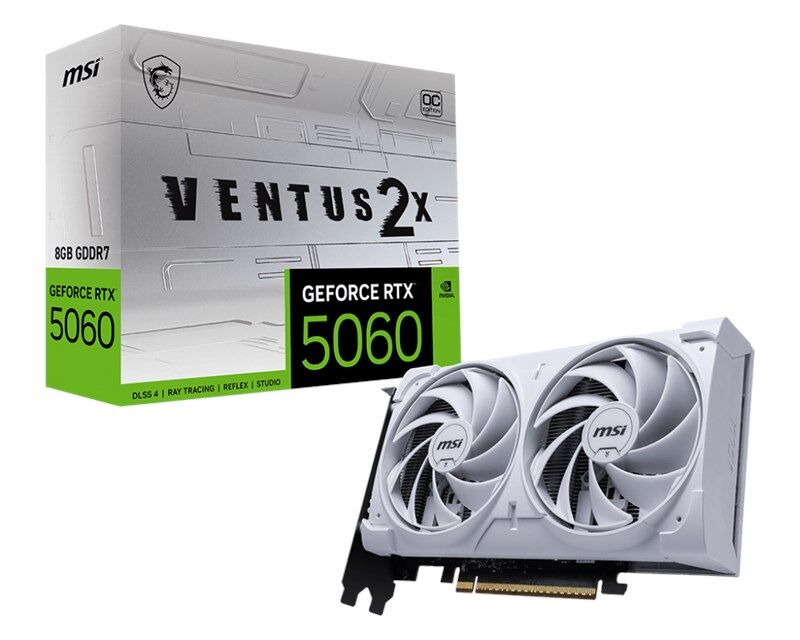 MSI GeForce RTX 5060 8G Ventus 2X OC GD7 Beyaz
