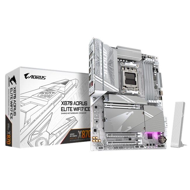 Gigabyte X870 Aorus Elite Wifi 7 Ice D5 AM5 Type-C
