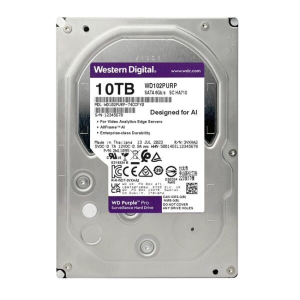 WD Purple Pro 10TB 7200Rpm 512MB -WD102PURP