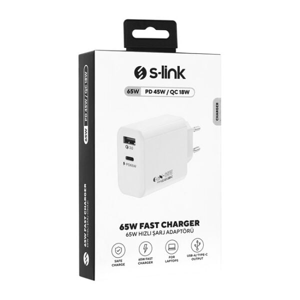 S-link SL-EC69 PD 65W / QC 18W Type USB-C +USB A