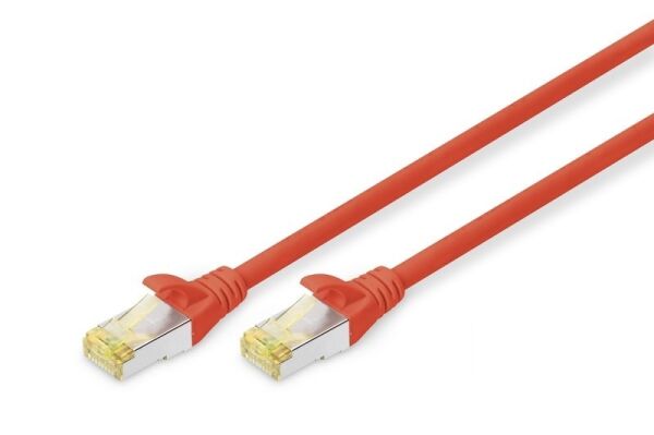 Digitus Zırhlı Patch Kablo Cat6A Kırmızı (0,25m)