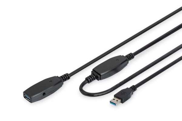 Digitus USB Uzatma Kablosu Siyah (20m)