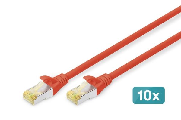 Digitus Zırhlı Patch Kablo Cat6A Kırmızı (3m)
