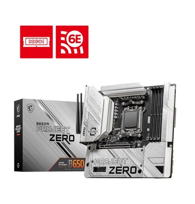 MSI B650M Project Zero AM5 Wi-Fi 6E Hdmi Dp Type-C