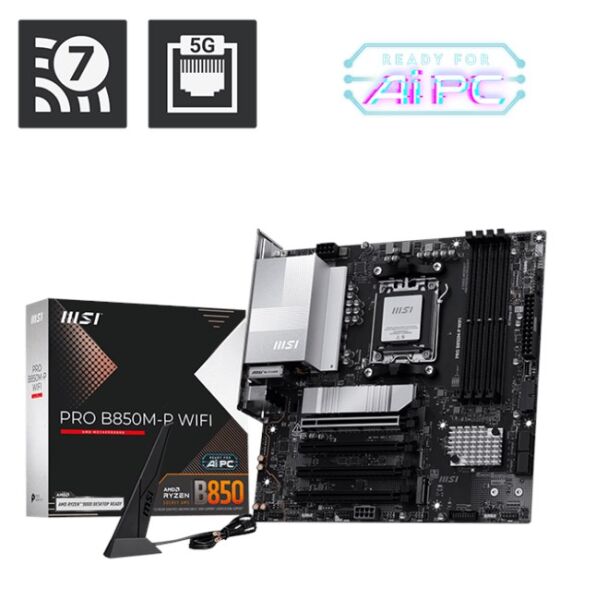 MSI Pro B850M-P Wifi AM5 D5 Hdmi Dp Type-C
