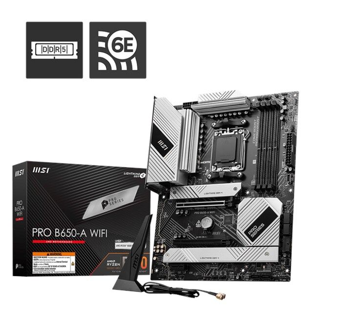 MSI Pro B650-A Wifi D5 AM5 Hdmi Dp Type-C