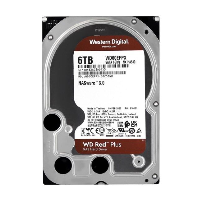 WD Red Plus Nas 6TB 3.5'' 5400Rpm SATA (WD60EFPX)