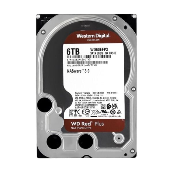 WD Red Plus Nas 6TB 3.5'' 5400Rpm SATA (WD60EFPX)