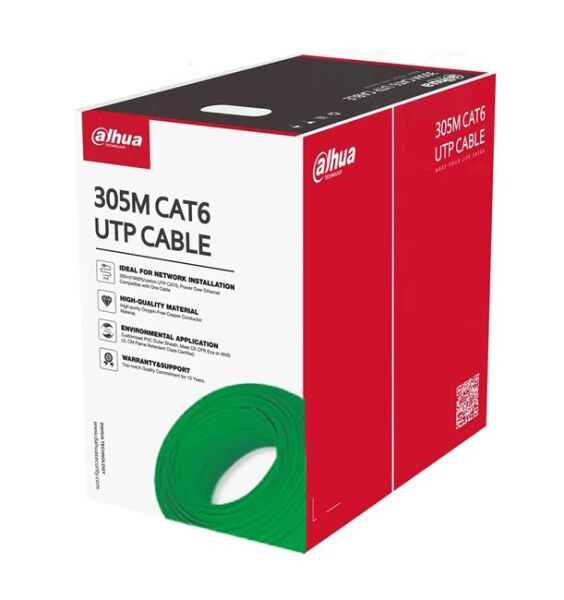 Dahua Cat6 Beyaz UTP Saf Bakır (305m) -Yeşil
