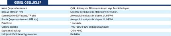 HCS 24 Port Çapraz Boş Patch Panel (P00-02430-1U)