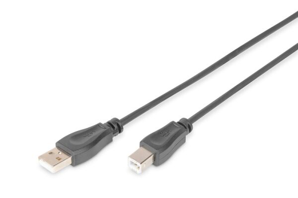 Digitus Yazıcı Kablosu Zırhlı Siyah USB 2.0 (3m)