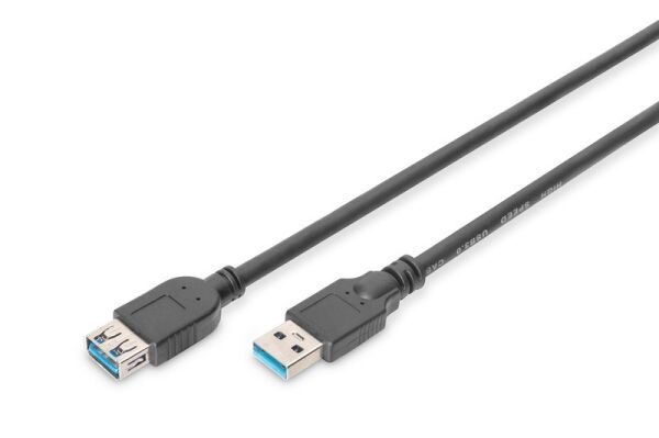 Digitus USB Uzatma Kablosu Siyah USB 3.0 (1.8m)