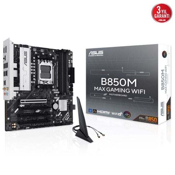 Asus B850M Max Gaming WiFi AM5 DDR5 DP HDMI Type-C