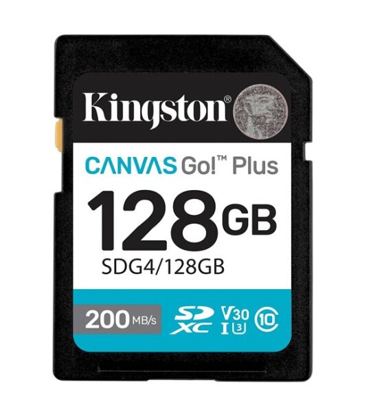 Kingston 128GB SDXC Canvas Go+ 200MB/s SDG4/128GB